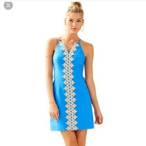 Lilly Pullitzer Pearl Shift Dress Lapis Blue Sz 6